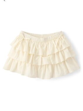 Sugar & Jade Girls Cream Tiered Ruffle Skort Shorts Size 10 New